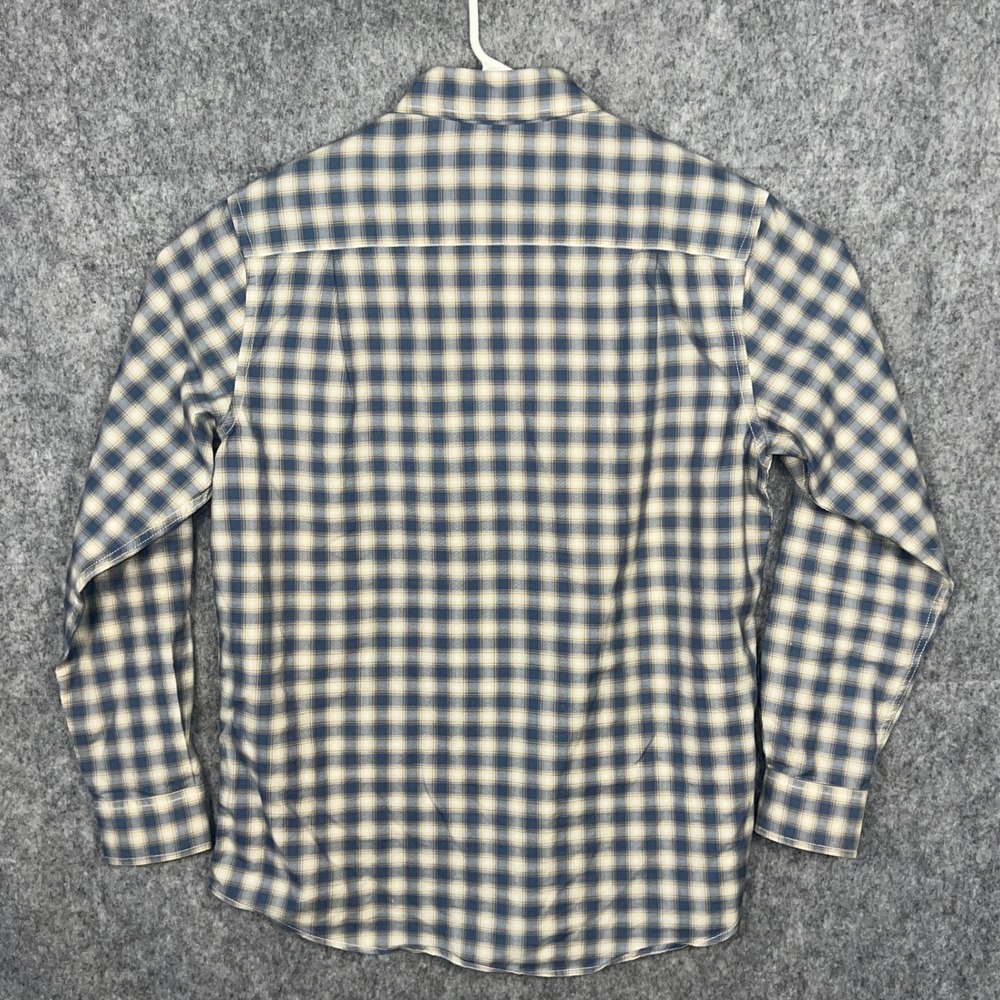 Orvis Classic Fit Men's Blue Cream Plaid Cotton Lyocell Button Down Shirt Size M - Picture 2 of 9